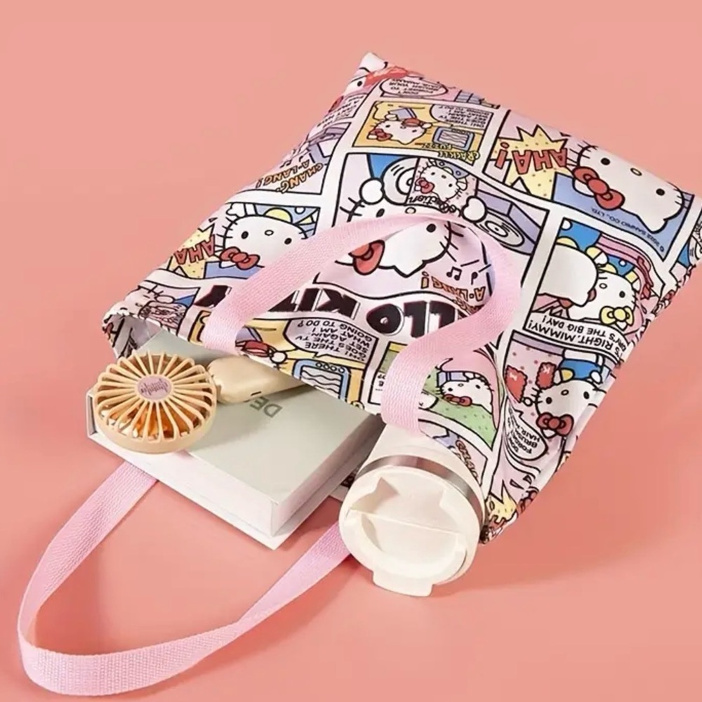 Hello Kitty- Comics Style Shoulder Canvas Bag - Picture 3 of 8
